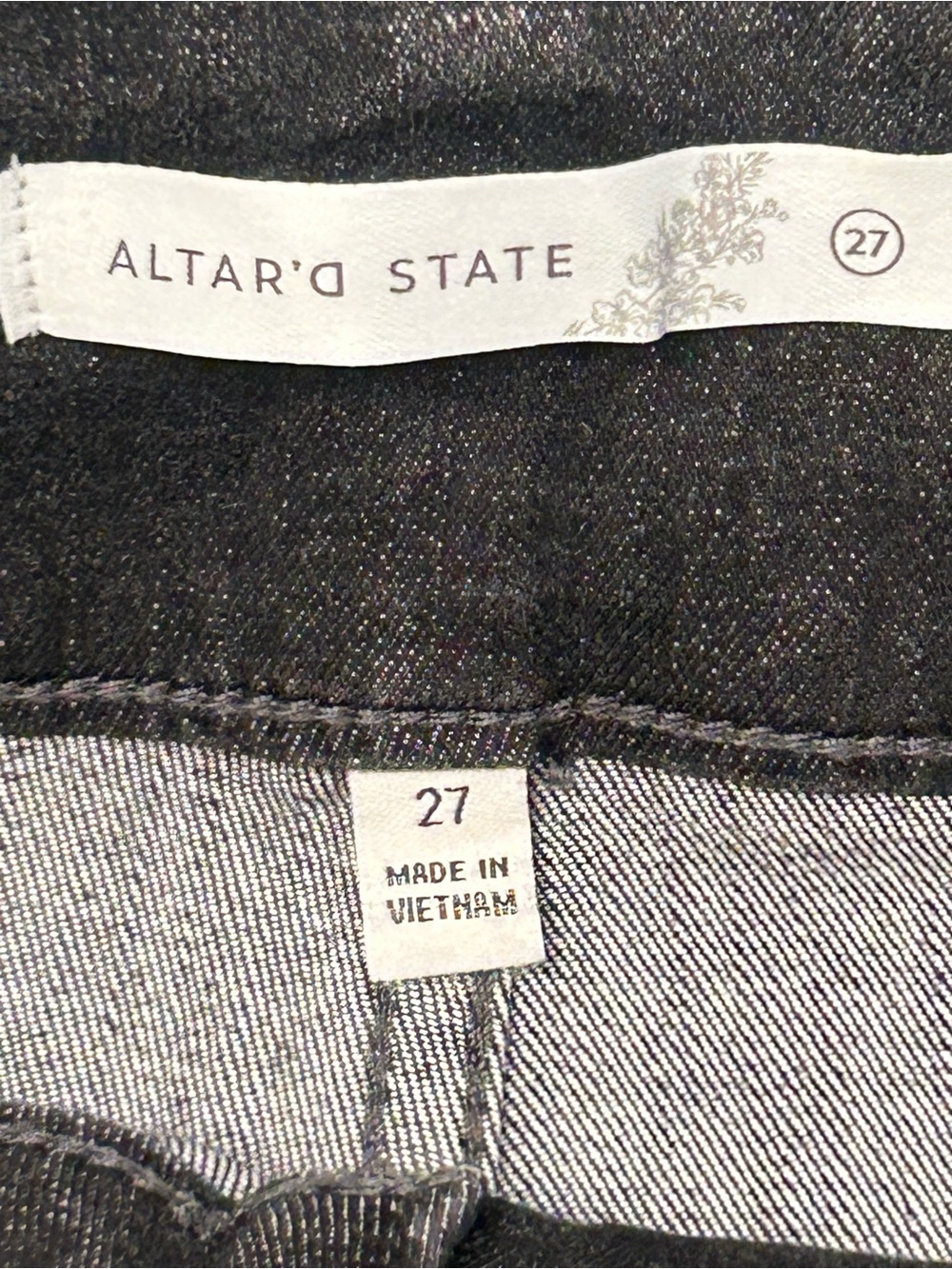 Altar’d State High-Waist Flared Women’s Jeans Charcoal Gray NWT 27 Stretch - Picture 6 of 11